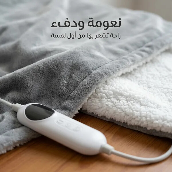 بطانية حرارية كهربائية فاخرة مقاس 200 150 سم