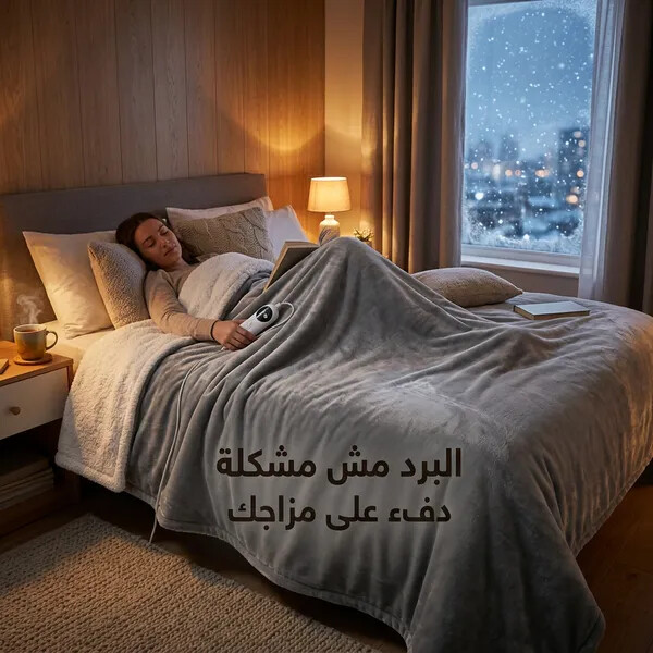بطانية حرارية كهربائية فاخرة مقاس 200 150 سم