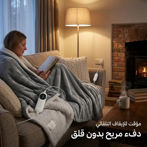 بطانية حرارية كهربائية فاخرة مقاس 200 150 سم