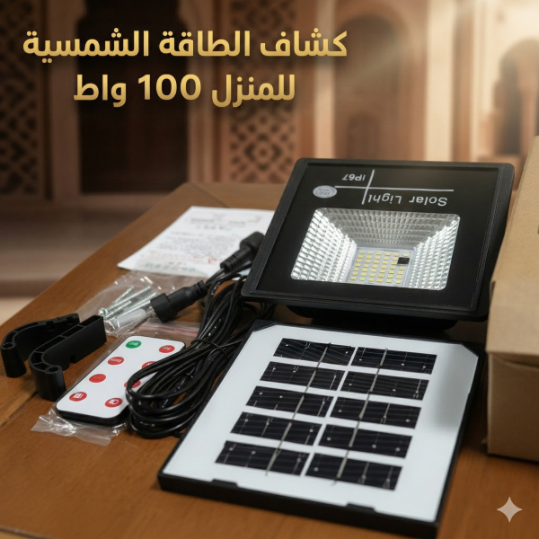 كشاف الطاقة الشمسية للمنزل 100 واط