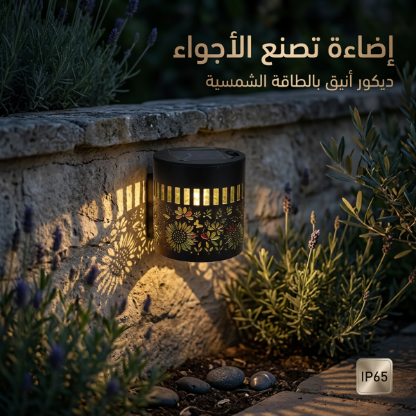 زينة الحديقة الدو ارة بالطاقة الشمسية اضاءة 7 ألوان