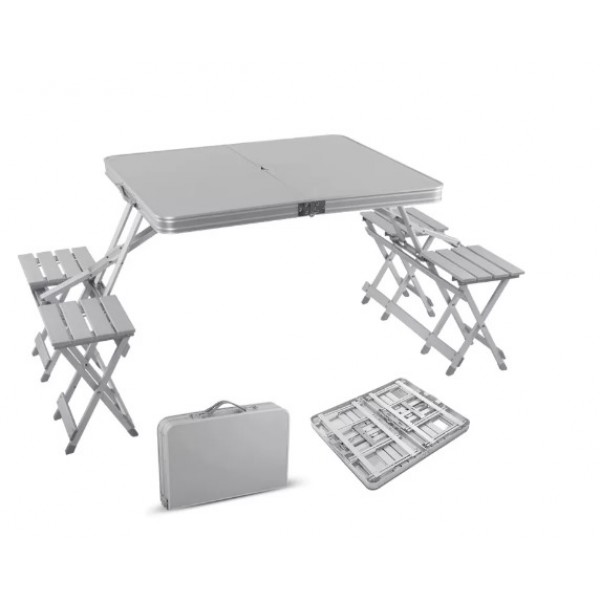 طاولة قابلة للطي مع 4 كراسي