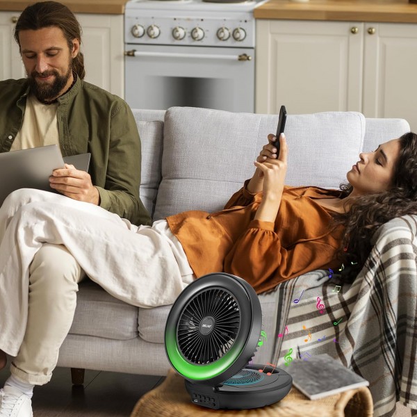 مروحة و مكبر صوت محمولة