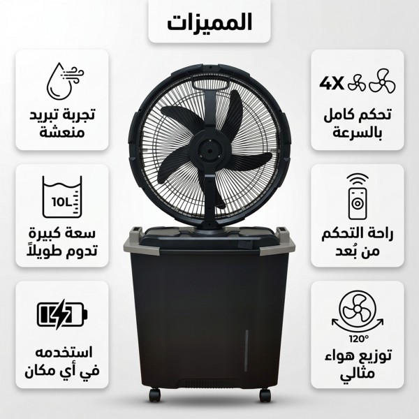 مروحة رذاذ من دينكس بضمان عامين
