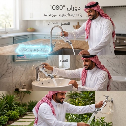وصلة الصنبور الذكيه وصلتك لكل زاوية بدون سباك وبدون تعقيد