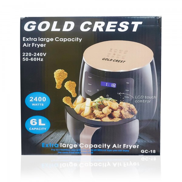 قلاية هوائية جولدن كريست 6 لتر بضمان عام