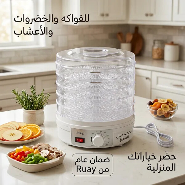 مجفف الطعام الكهربائي من Ruay بـ 5 طبقات للفواكه