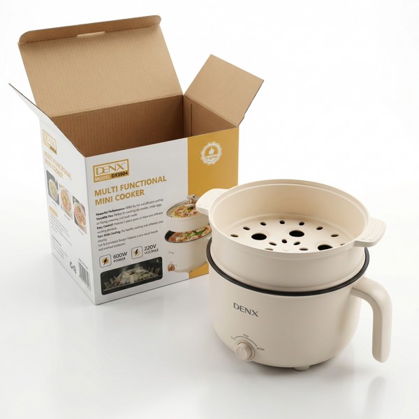 قدر الطبخ والتبخير الذكي 2 في 1 من دينكس - سعة 1.5 لتر، سطح سيراميك وضمان عامين