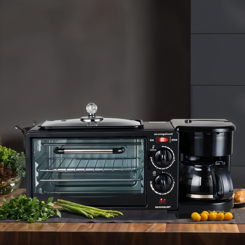 ميكروويف وقلاية وصانعة قهوة 3 في 1 نيو جولدن