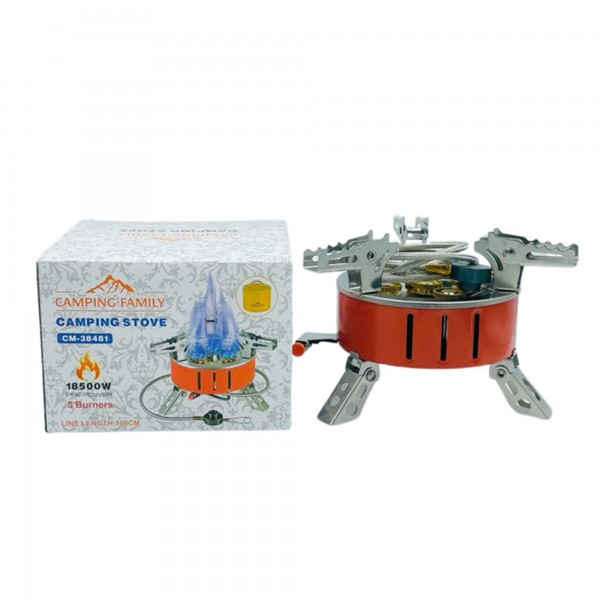 موقد غاز 5 عين للتخييم بضمان عامين