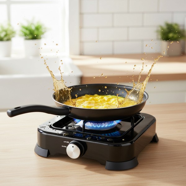 موقد غاز بعين واحدى مع غطاء آمان من دينكس بضمان عامين