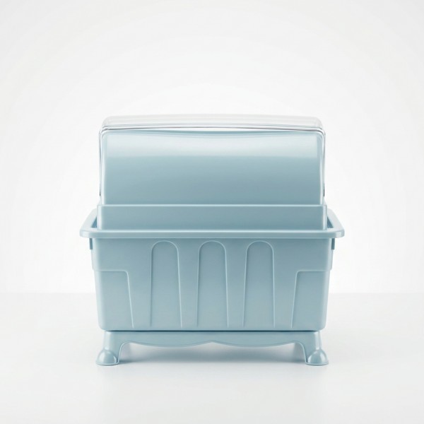 رف تجفيف أطباق 2 طبقة بغطاء