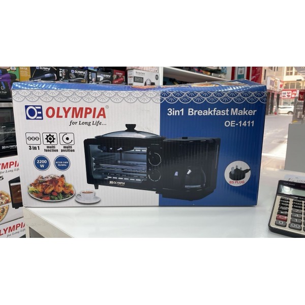 ميكروويف وقلاية وصانعه قهوة من اولمبيا بضمان عامين