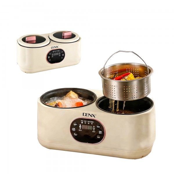 عرض جهاز الطبخ المزدوج الكهربائي دينكس بضمان عامين قطاعة مندولين الذكية