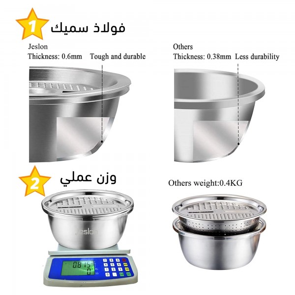 قطاعة خضروات ومبشرة للمطبخ 3*1