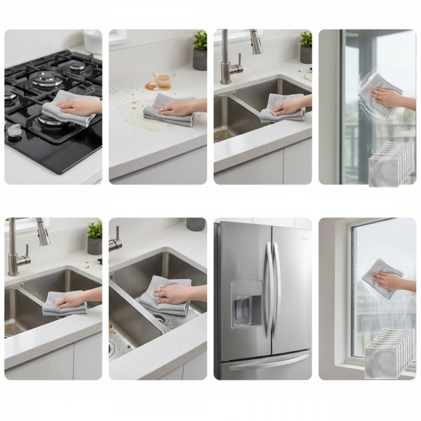 قماش تنظيف الصحون بديل السلك 11 قطعة