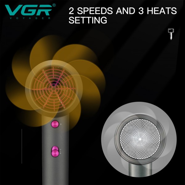 1 X 3 مجفف الشعر الاحترافي VGR V 400 2000 واط