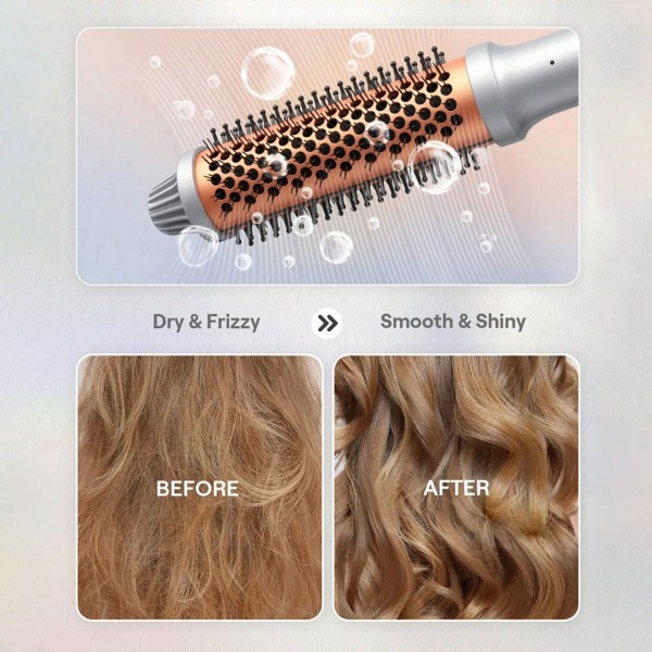 مصفف الشعر الاحترافي 5 في 1 - فرشاة السيراميك الأيونية لتموجات كيرلي ساحرة ولمعان طبيعي