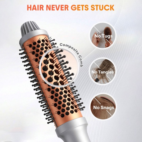 مصفف الشعر الاحترافي 5 في 1 - فرشاة السيراميك الأيونية لتموجات كيرلي ساحرة ولمعان طبيعي