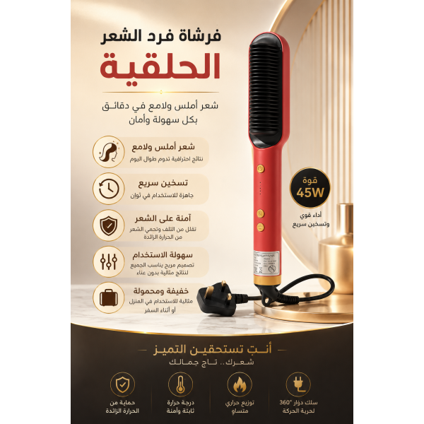 فرشاة فرد الشعر الحلقية