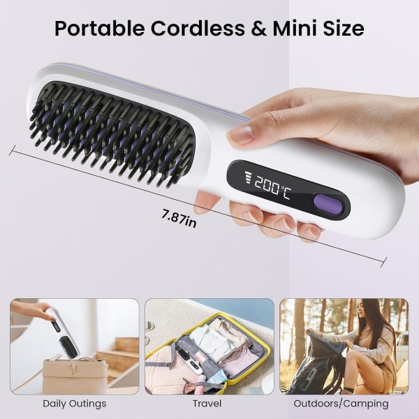 فرشاة فرد وتنعيم الشعر المحمولة DENX , ضمان سنتين