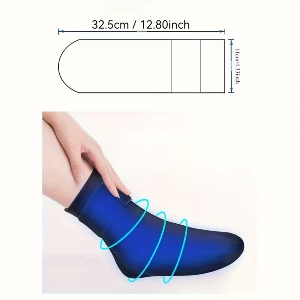 جوارب جل بارد و ساخن قابل لإعادة الاستخدام لكبار السن لتخفيف الالام الكاحل والقدم 2 قطعة