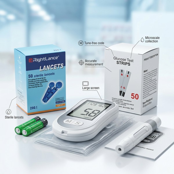 جهاز قياس السكر في الدم المتطور المحمول