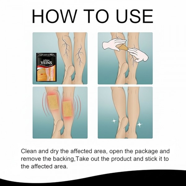 لاصقة وريدية عشبية لتنشيط الدم وإزالة الدوالي