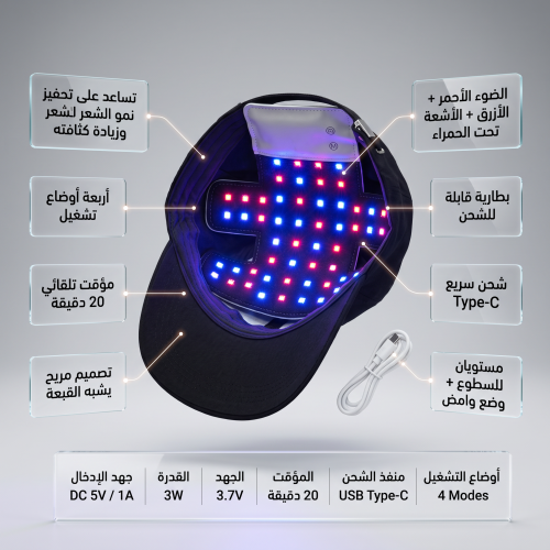 كاب العلاج الضوئي المتقدم لتحفيز بصيلات الشعر