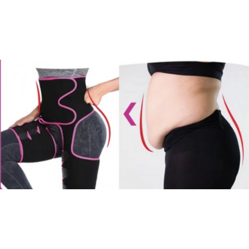 عرض 2 قطعة من الحزام الرياضي قابل للتعديل لتنحيف البطن والساق