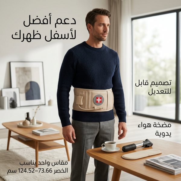 حزام دعم أسفل الظهر للرجال والنساء لتخفيف آلام أسفل الظهر