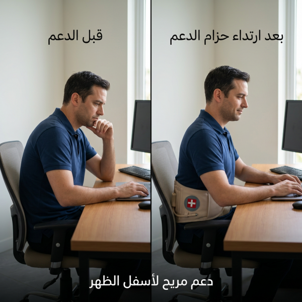حزام دعم أسفل الظهر للرجال والنساء لتخفيف آلام أسفل الظهر