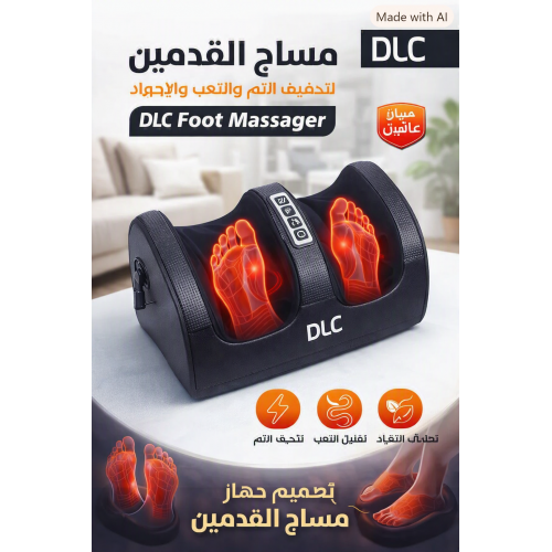 DLC مساج آلام القدمين بالحرارة لتخفيف الألم والتعب والإجهاد ضمان عامين جهاز
