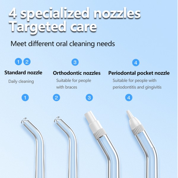 جهاز تنظيف الأسنان بالماء المحمول القابل لإعادة الشحن والمقاوم للماء