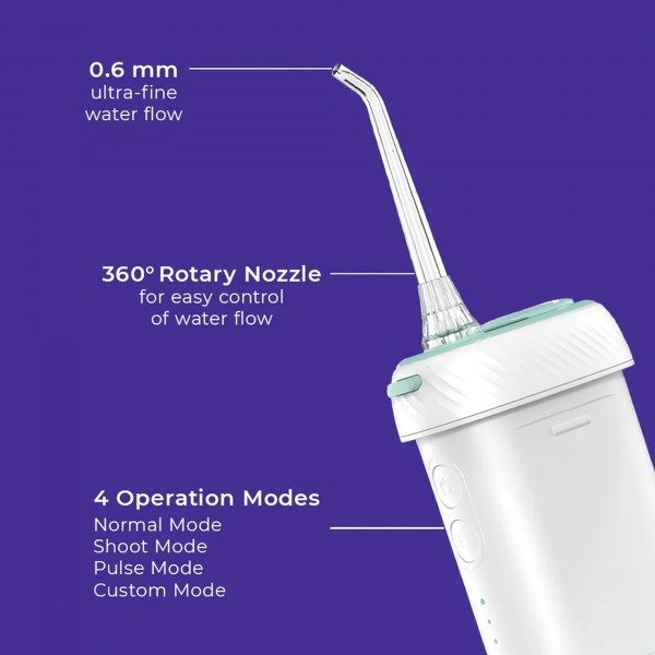 جهاز تنظيف الأسنان بالماء المحمول القابل لإعادة الشحن والمقاوم للماء
