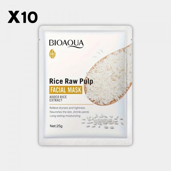 قناع الأرز الياباني الفاخر ترطيب وتفتيح فوري