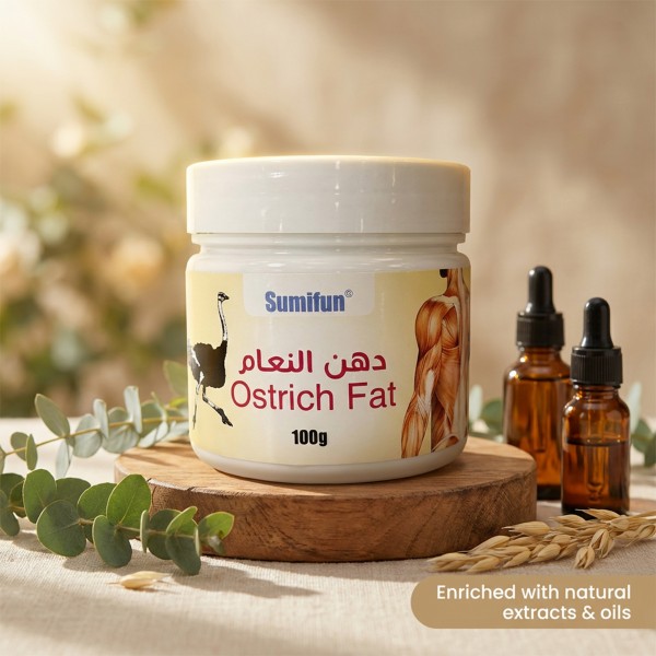 دهن النعام لمزق العضلات والام المفاصل