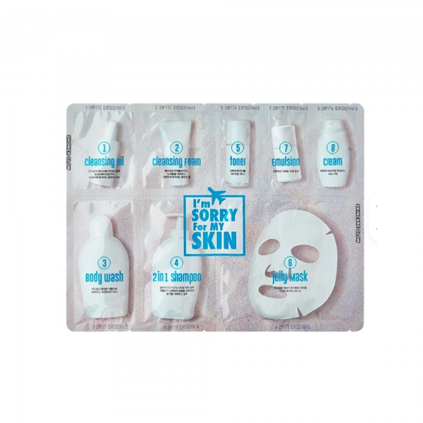 طقم العناية الكاملة للبشرة والجسم للسفر – 8 خطوات