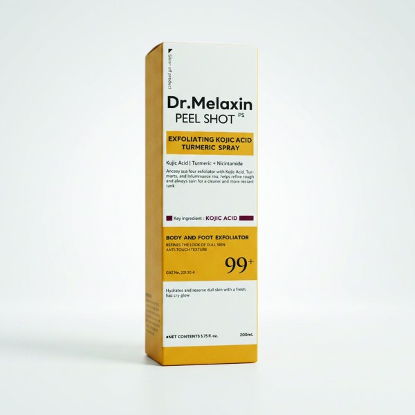 بخاخ تقشير الجسم والوجه بحمض الكوجيك والكركم من Dr Melaxin