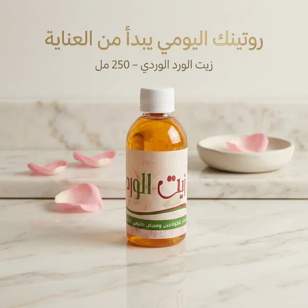 زيت الورد الوردي المحفز الطبيعي للبشرة