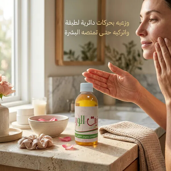 زيت الورد الوردي المحفز الطبيعي للبشرة