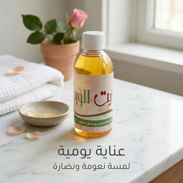 زيت الورد الوردي المحفز الطبيعي للبشرة