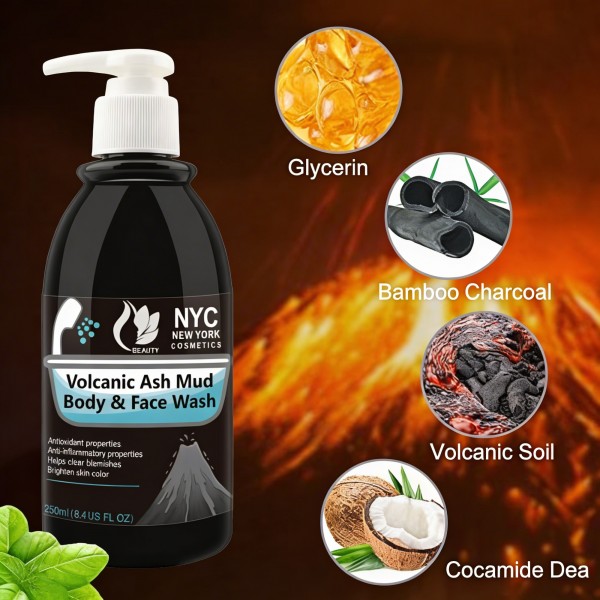 غسول الرماد البركاني لتفتيح و توحيد لون البشرة