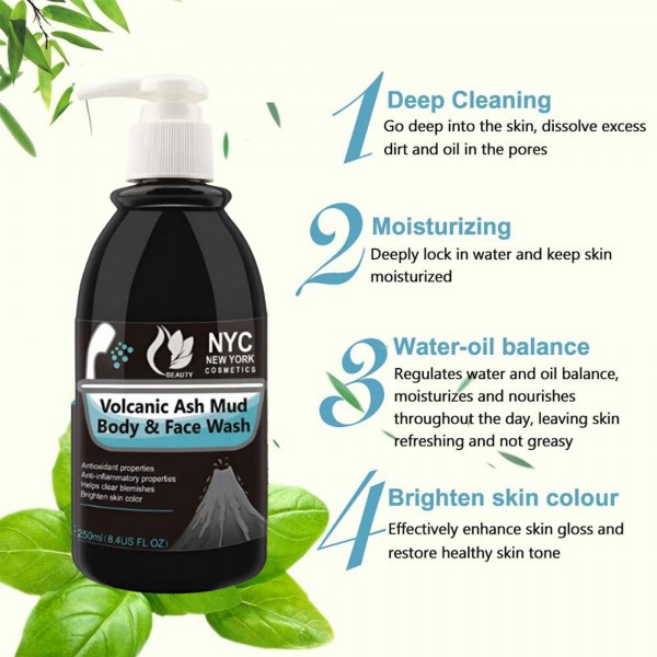 غسول الرماد البركاني لتفتيح و توحيد لون البشرة