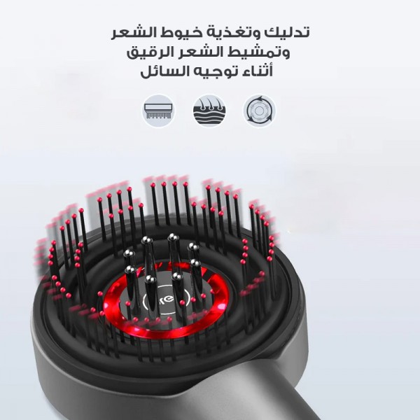 فرشاة تدليك فروة الرأس مع اداة توزيع الزيت