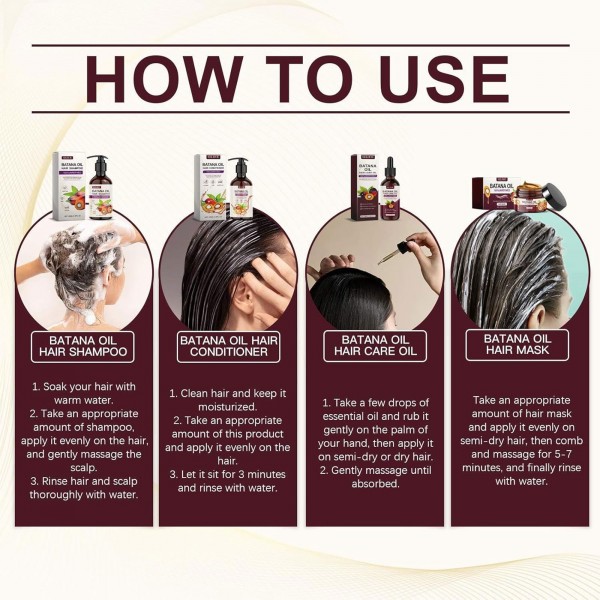 مجموعة الباتانا شامبو و بلسم و سيرم و ماسك للشعر