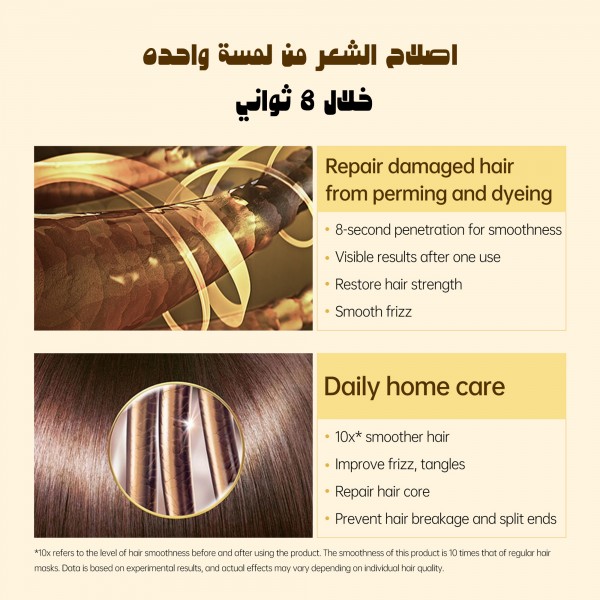 الماسك الطبيعي لفرد الشعر و ترطيبه بالكيراتين