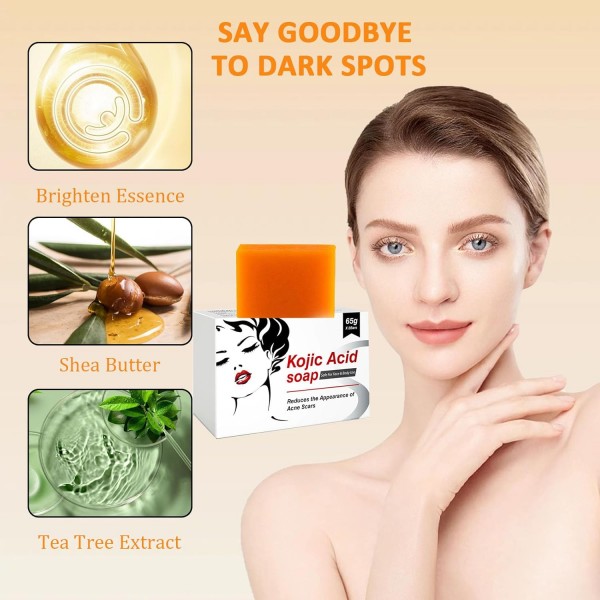 عرض 3 من صابون حمض الكوجيك الكوري