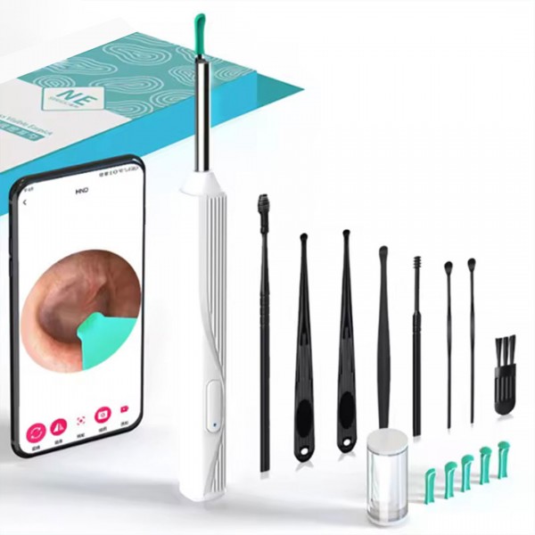 منظف الأذن الذكي بكامیرا وتطبیق – نظافة دقیقة بلمسة تقنیة مع قطرات لتخفیف طنین الأذن من Moo Sout ھدیة