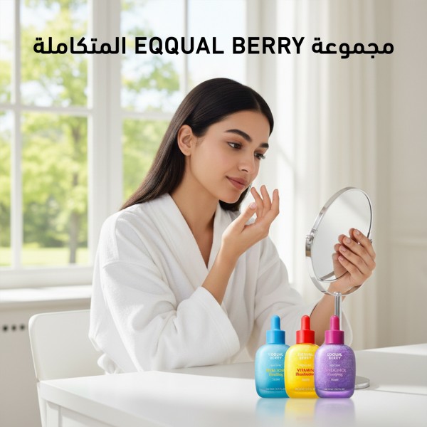 مجموعة إيكوالبيري الموف  إيكوالبيري الأزرق  ايكوال البيري الأصفر لمحاربة الشيخوخة و تفتيح البشرة مع فيتامين C